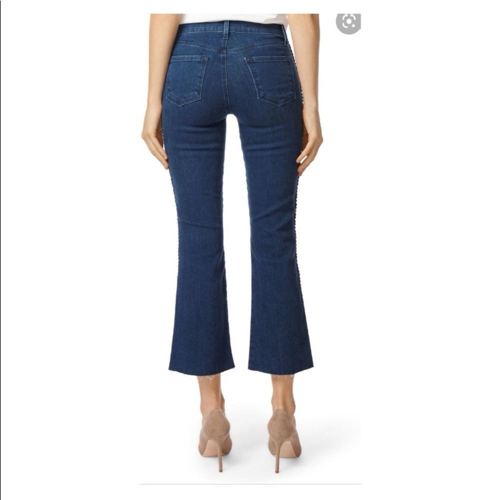 J Brand Selena Mid-Rise Cropped Boot Cut Caspian